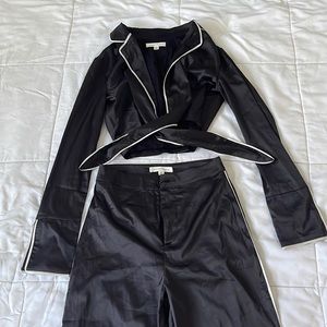 Honey Punch silk matching pantsuit